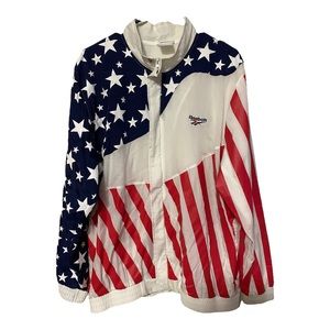 Reebok USA American Flag Windbreaker Jacket